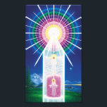 Impression Photo Carte de votre moi divin<br><div class="desc">Le Tableau de Votre Véritable Soi, représentant la Présence I AM (figure supérieure), le Soi Christ (figure médiane), et l'âme évoluant en Matière (figure inférieure). Elizabeth Clare Prophet nous a dit : "La loi est que partout où se trouvent les images des maîtres ascendants, c'est là qu'ils concentrent leur présence...</div>