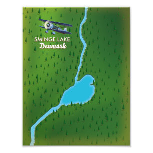 Impression Photo Carte de voyage de Sminge Lake Danemark