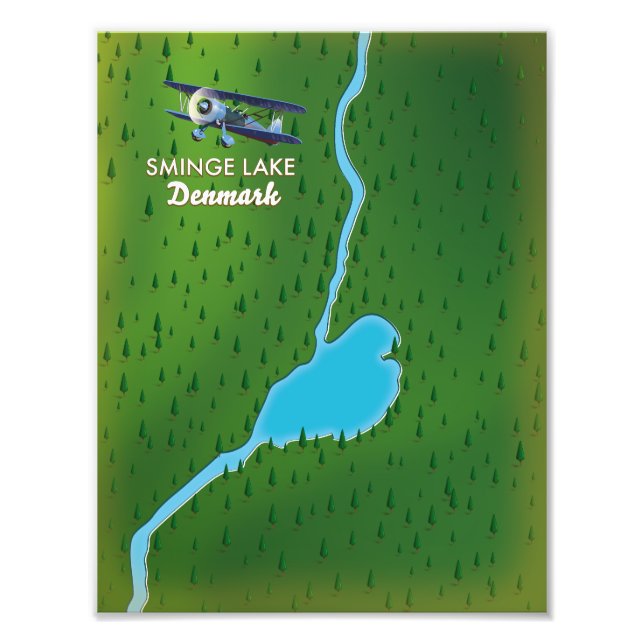 Impression Photo Carte de voyage de Sminge Lake Danemark (Devant)