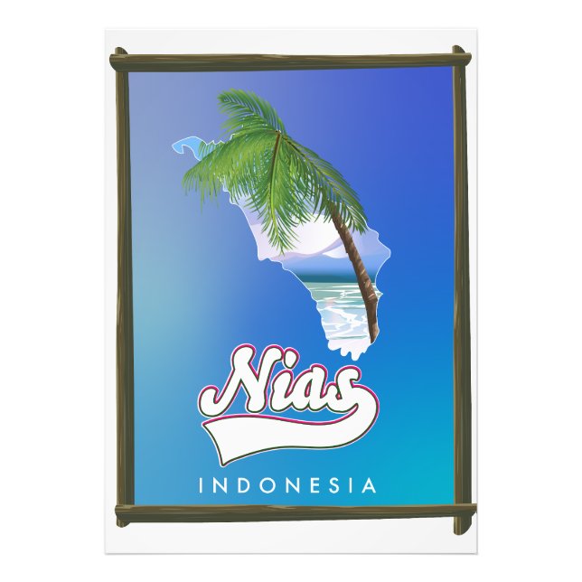 Impression Photo Carte de voyage de Sumba Island Indonésie (Devant)