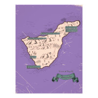 Carte de voyage illustrée de Tenerife