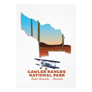 Impression Photo Carte des affiches de voyage de Gawler