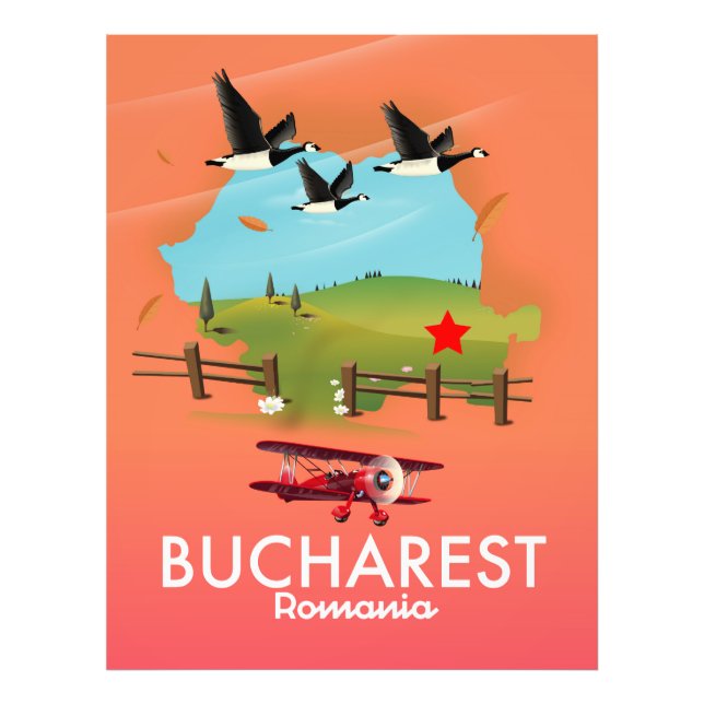 Impression Photo Carte des vacances de Bucarest Roumanie (Devant)