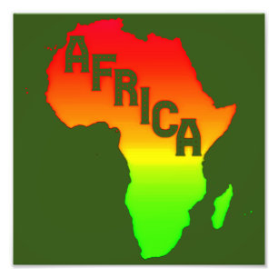 Impression Photo Carte du continent africain