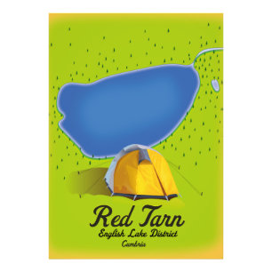 Impression Photo Carte du district de Red Tarn English Lake