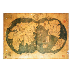 Impression Photo Carte du monde chinoise de 1418 par Gavin Menzies