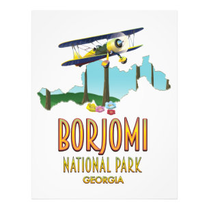 Impression Photo Carte du parc national de Borjomi Géorgie