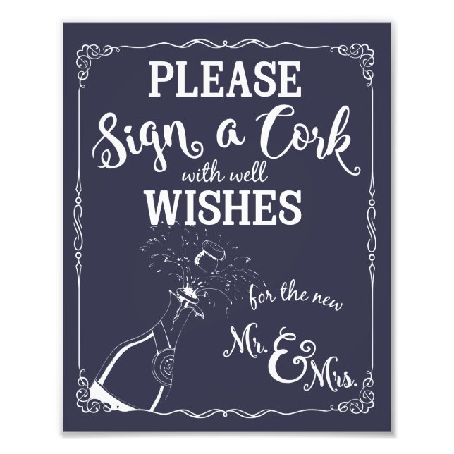 Impression Photo carte et cadeaux mariage signe marine nautique (Devant)