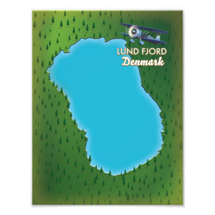 Impression Photo Carte Lund Fjord Danemark