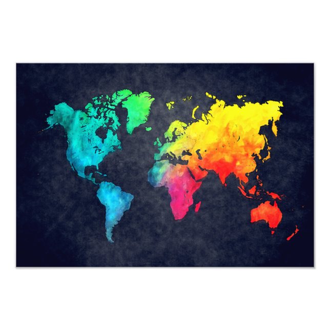 Impression Photo carte mondiale (Devant)