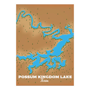 Impression Photo Carte Possum Kingdom Texas
