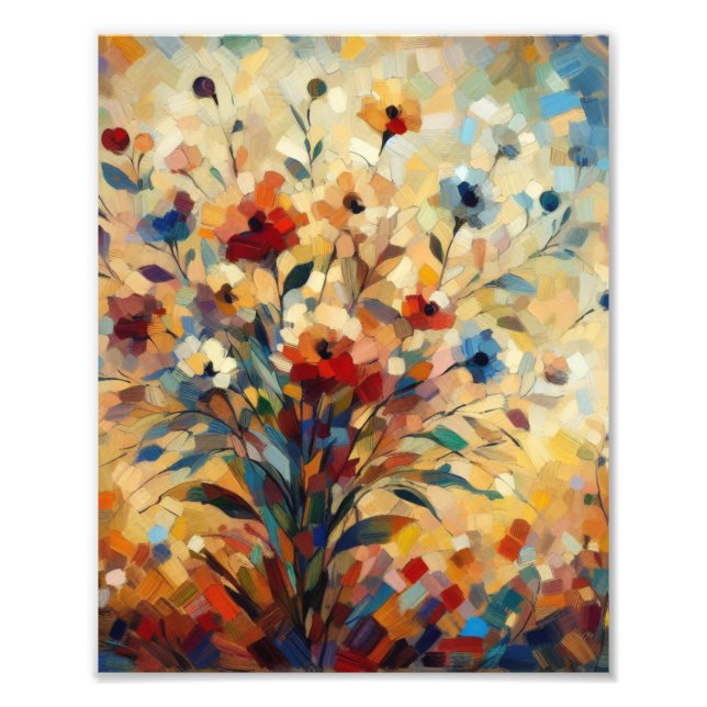 Impression Photo Carte postale à fleurs dali (Devant)