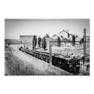 Impression Photo Carte postale Vintage du tunnel de la rivière St. 