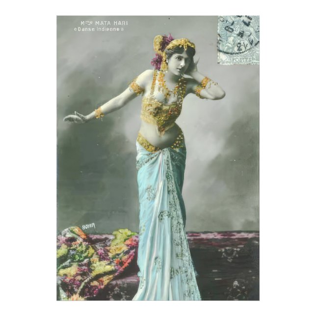 Impression Photo Carte postale vintage Mata Hari (Devant)