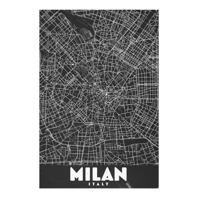 Impression Photo Carte Rétro de Milan Italie (Devant)