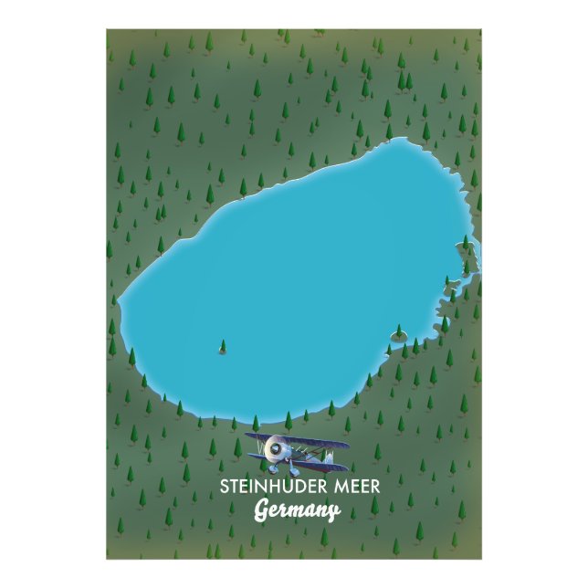Impression Photo Carte Steinhuder Meer Allemagne (Devant)