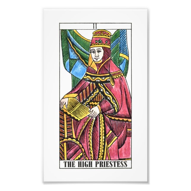 Impression Photo Carte Tarot Haute Prêtesse (Devant)