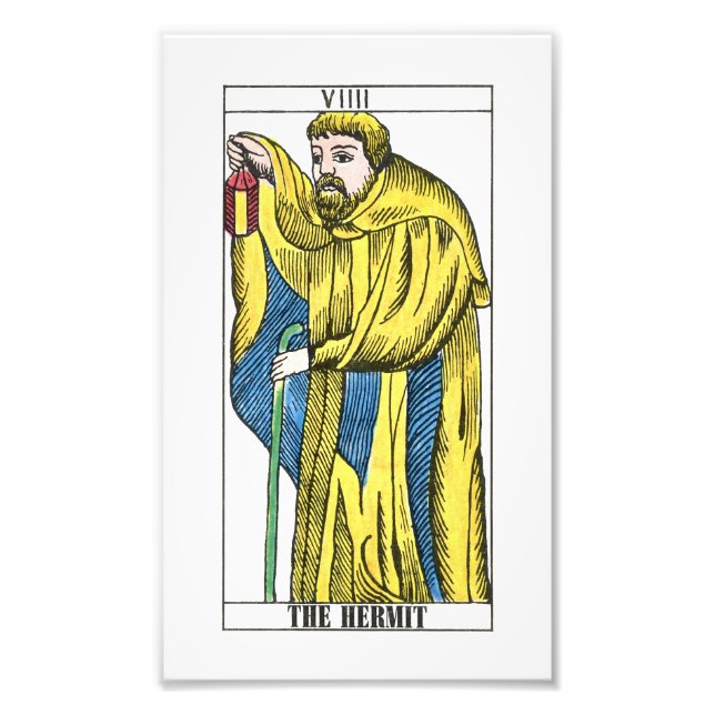 Impression Photo Carte Tarot Hermit (Devant)