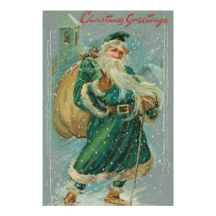 Impression Photo Cartes de vœux de Noël - Carte postale rétro du Pè