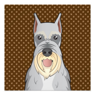 Impression Photo Cartographie de Schnauzer Dog