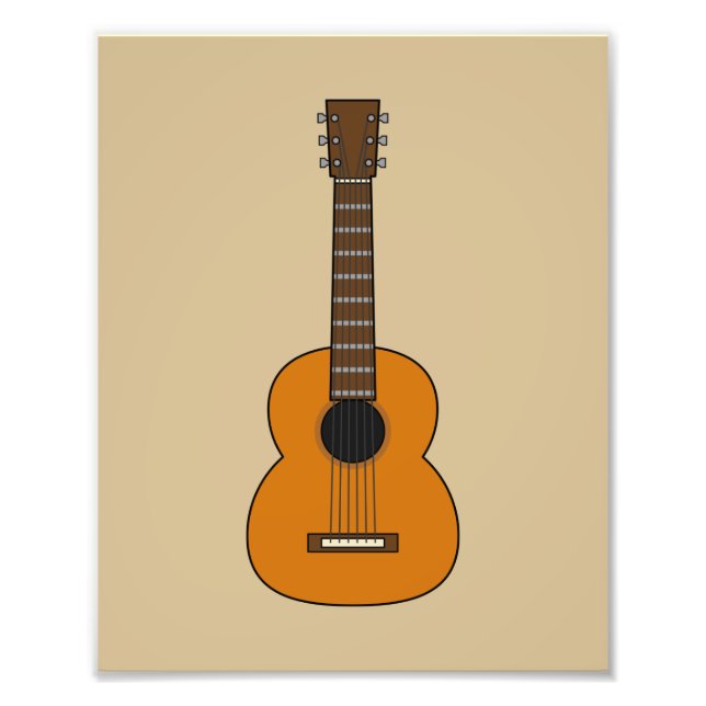 Impression Photo Carton simple de guitare acoustique (Devant)