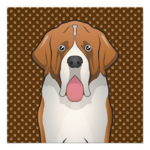 Impression Photo Cartoon Saint Bernard (Saint Bernard)