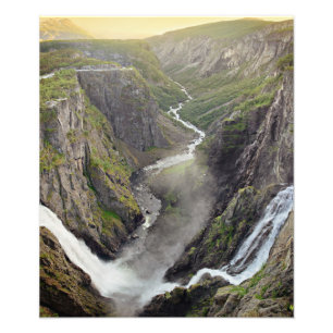 Impression Photo Cascade de Voringsfossen dans la copie de la