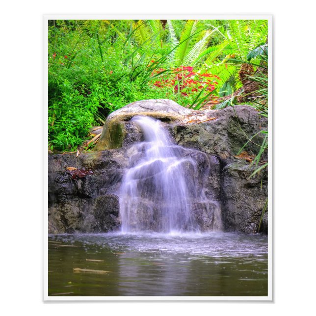 Impression Photo Cascade du jardin caché (Devant)