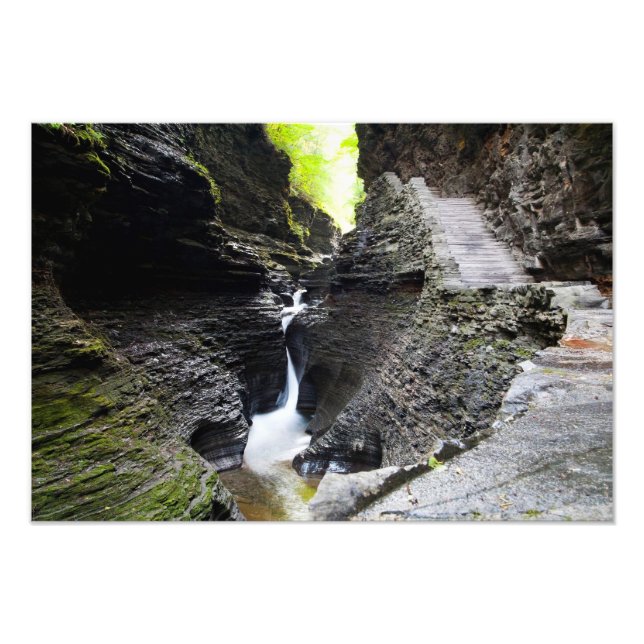 Impression Photo Cascade étroite, Watkins Glen (Devant)