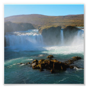 Impression Photo Cascade islandaise en été