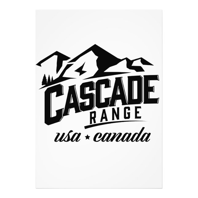 Impression Photo Cascade Range logo États-Unis Canada. (Devant)