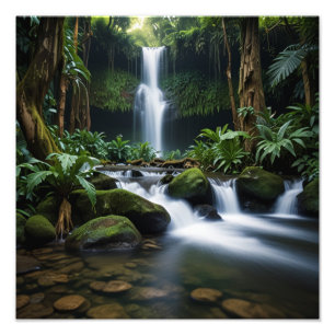 Impression Photo Cascade tropicale luxuriante