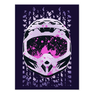 Impression Photo Casque de moto cross graphique