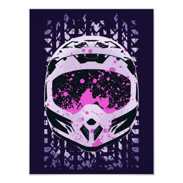 Impression Photo Casque de moto cross graphique (Devant)