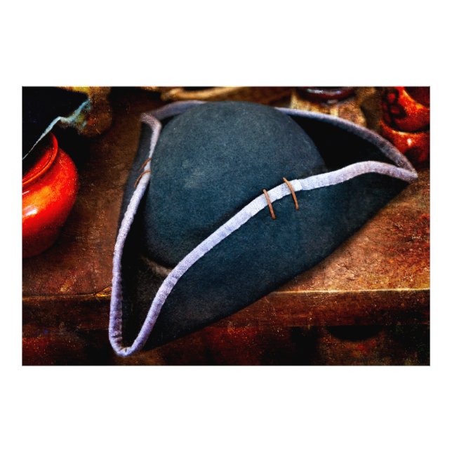 Impression Photo Casquette vintage Pirate Triangle (Devant)