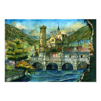 Impression Photo Castillo Mágico en el Lago