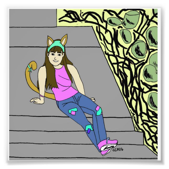 Impression Photo catgirl (Devant)