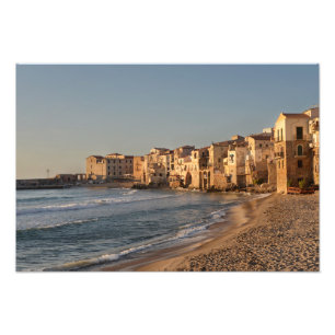 Impression Photo Cefalu, ville de bord de la mer en Sicile