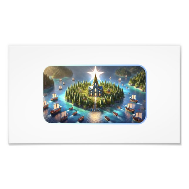 Impression Photo Célébration de Noël enchantée sur I Land (Devant)