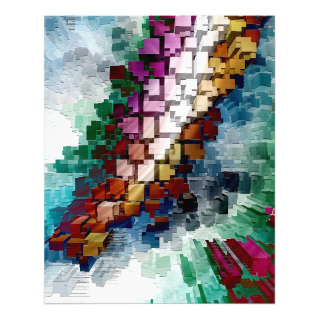 Impression Photo Centré sur le cube (Devant)