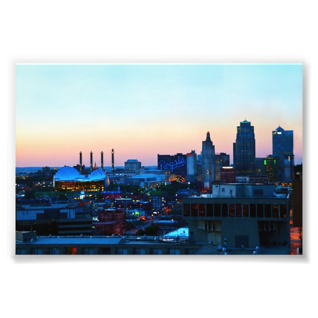 Impression Photo Centre-ville de Kansas City à Sunset (Devant)
