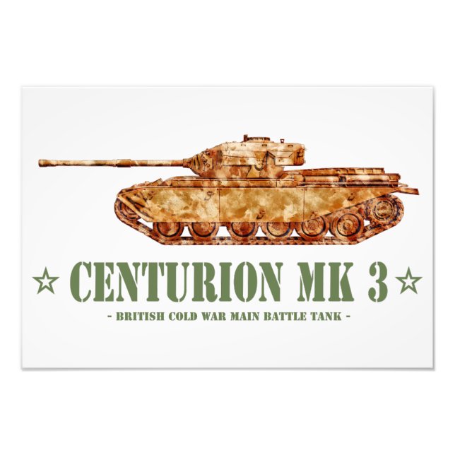 Impression Photo Centurion MK 3 Tank British MBT de guerre froide (Devant)