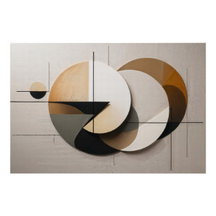Impression Photo Cercles géométriques minimalistes modernes Mur Abs