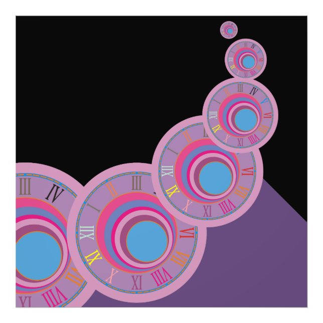 Impression Photo Cercles tourbillonnants en forme de poule sur mesu (Devant)