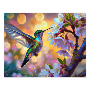 Impression Photo Cerisier Imaginaire Sunrise Hummingbird