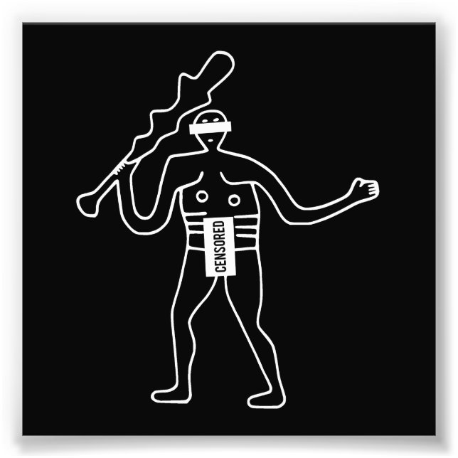 Impression Photo Cerne Abbas géant censuré (Devant)