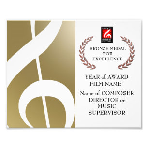 Impression Photo Certificat d'attribution de bronze