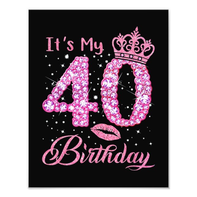 Impression Photo C'est ma reine du 40e anniversaire (Devant)