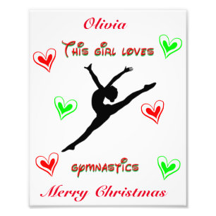 Impression Photo Cette fille aime la gymnastique Noël