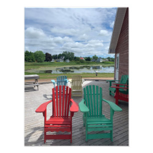 Impression Photo Chaises Adirondack Colorées